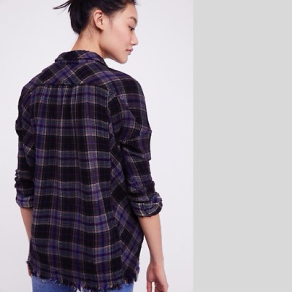 HABITAT | Purple and Black Plaid Shirt